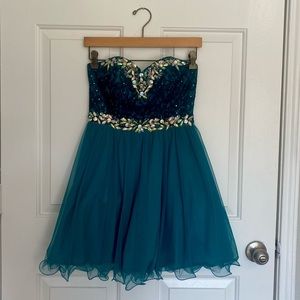 Teal Homecoming Dress